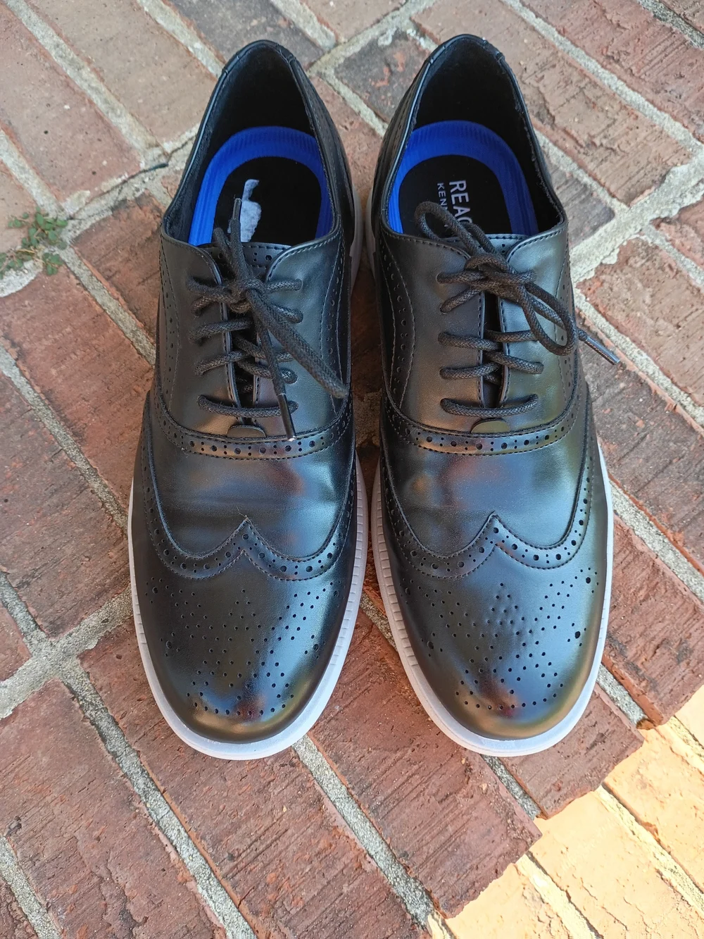 Men's Reaction Kenneth Cole Black Wingtip Dress Sneakers NWOT